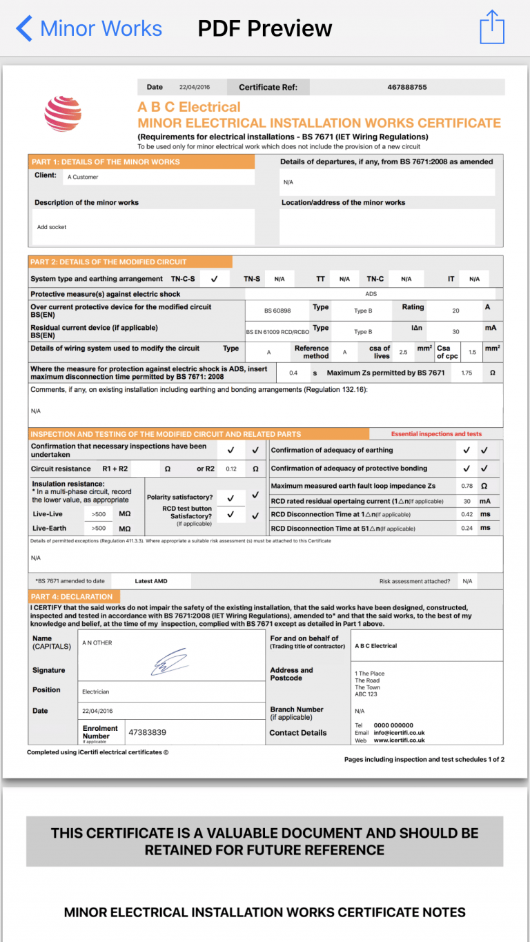 Electrical Safety Certificate For Business at Robert Jennings blog